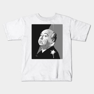 Alfred Hitchcock - An illustration by Paul Cemmick Kids T-Shirt